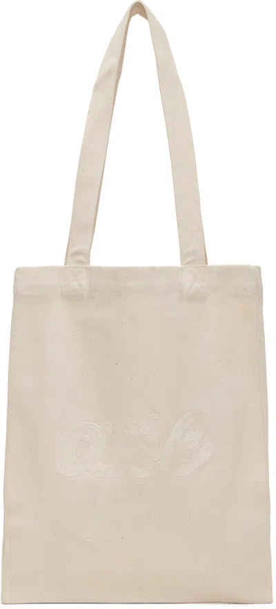 Apc Beige Lou Chainette Tote In Aad Ecru