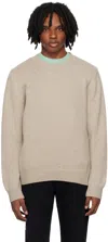 Apc Beige Lucien Sweater In Aae Mastic