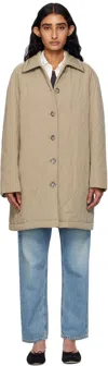 Apc Beige Malia Coat In Neutral