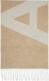 Apc Beige Malo Scarf In Cab Camel