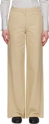 Apc Beige Margaret Trousers In Baa Beige