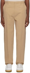Apc Beige Massimo Trousers In Bac Dark Beige