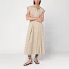 Apc A.p.c. Beige Midi Dress In Cotton In Neutral