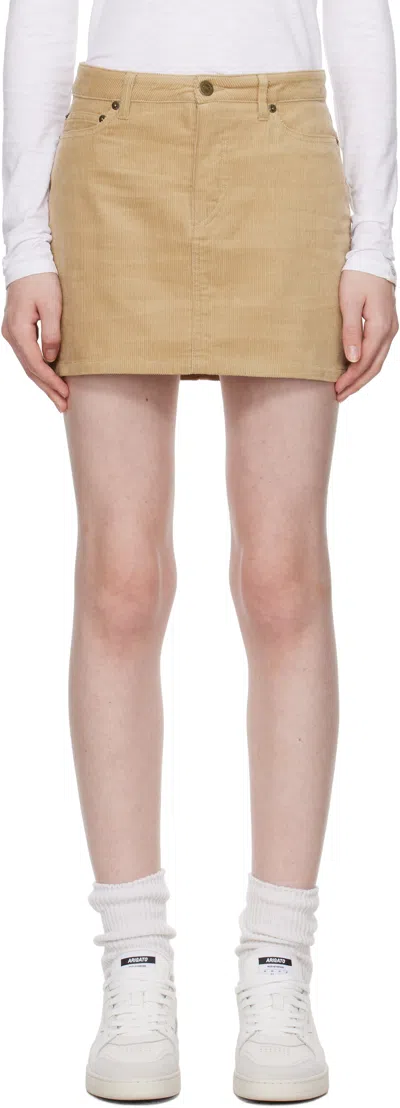 Apc Beige Mini-jupe Miniskirt In Baa Beige