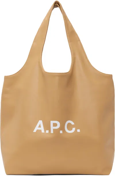 Apc Beige Ninon Tote In Bag Sand