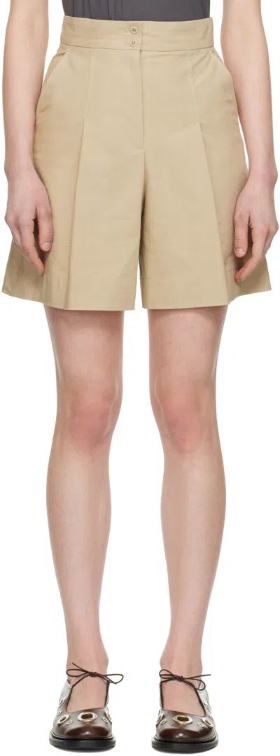APC BEIGE ORLANE SHORTS