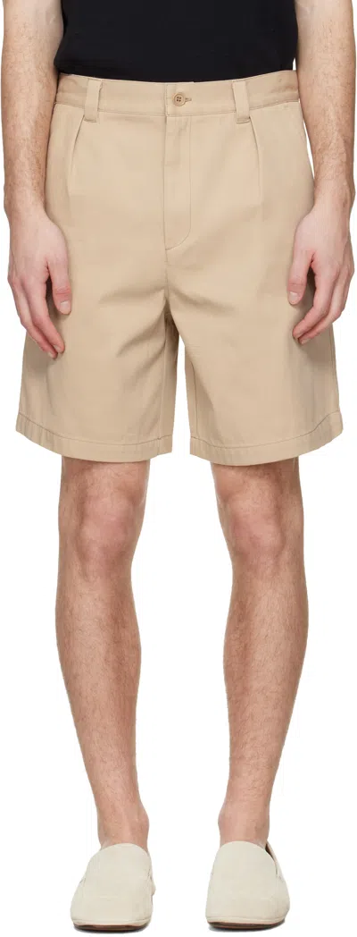 Apc Beige Otis Bermuda Shorts In Nude