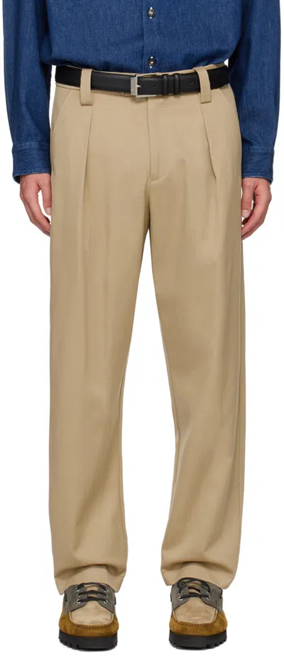 Apc Beige Renato Trousers In Baa Beige