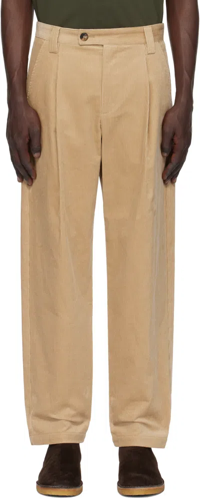 Apc Beige Renato Trousers In Baa Beige