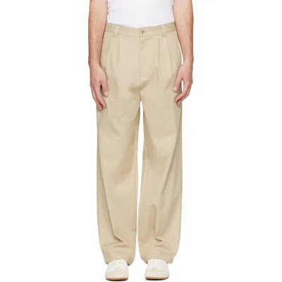 A.p.c. Beige Ricky Trousers In Gold