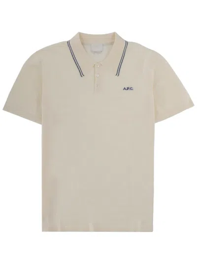 A.p.c. Logo-embroidered Short-sleeve Polo Shirt In Multi