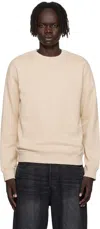 Apc A.p.c. Crewneck Long-sleeved Sweatshirt In Neutral
