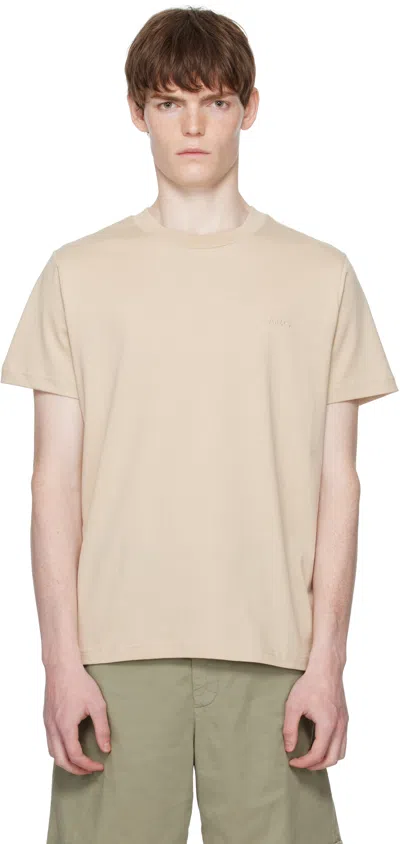 Apc Beige Standard 'a.p.c.' Brodé T-shirt In Neutral