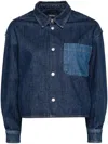 Apc Navy Bella Denim Overshirt In Blue