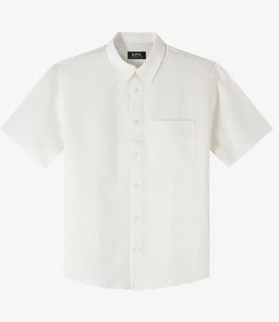 Apc Bellini Logo Short-sleeve Shirt Xl Off-white