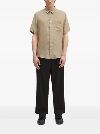 Apc Bellini Short-sleeve Pocket Shirt In Brown
