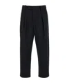 Apc A.p.c. Tailored Black Trousers With Pleated Front And Relaxed Fit In Black