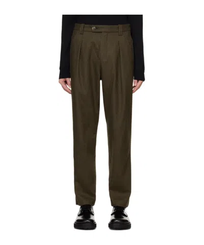 Apc Khaki Renato Trousers In Pkb Kaki Chine