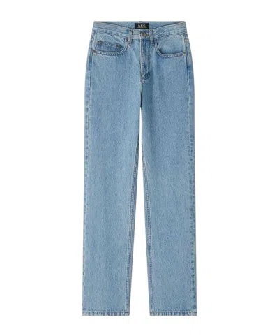 A.p.c. Belt Loop Denim Trousers In Blue
