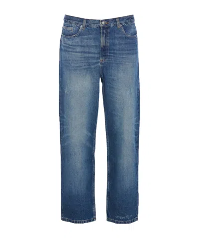 Apc Belt-loop Jeans In Blue