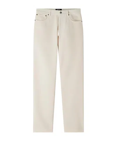 Apc Belt-loop Jeans In White