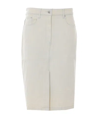 Apc Belt-loop Midi Skirt In Neutral