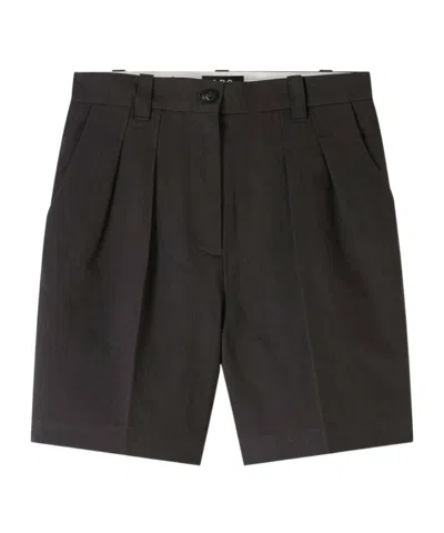 A.p.c. Belt Loop Shorts In Brown