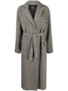 Apc Wool-blend Belted Coat In Black