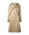 Apc Beige Greta Trench Coat In Nude