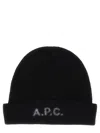 Apc A.p.c. Berretto In Lana Con Logo Unisex In Brown