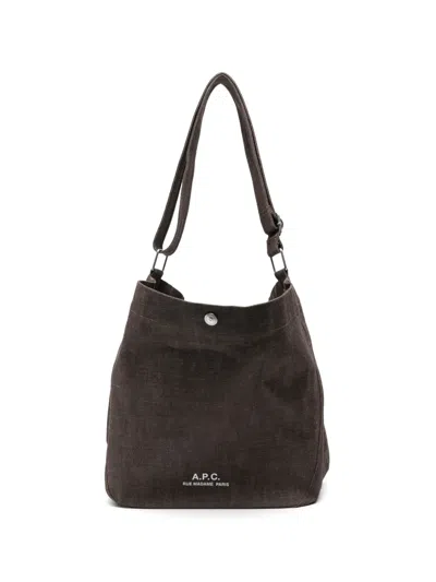 Apc Besace Journal Shoulder Bag In Brown