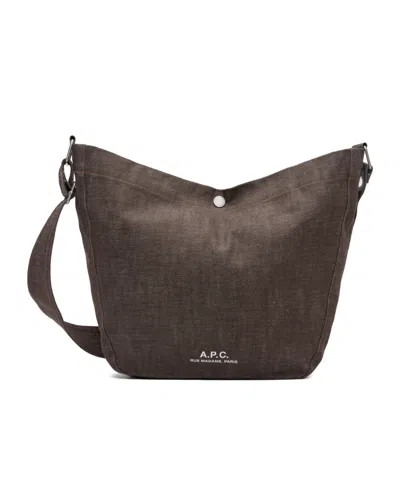 A.p.c. Besace Journal Shoulder Bag In Brown