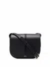 Apc A.p.c. Betty Crossbody Bag In Black Leather With Logo In Black