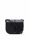 Apc A.p.c. Betty Crossbody Bag In Black Leather With Logo
