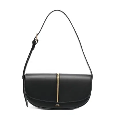 Apc Betty Leather Shoulder Bag In Black