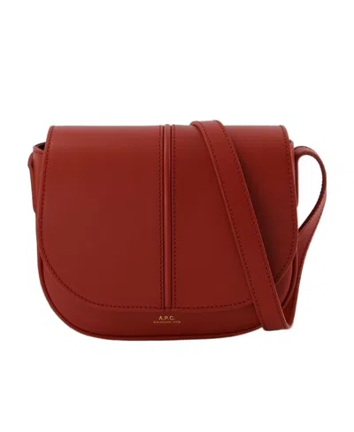 Apc Betty Logo-lettering Shoulder Bag In Red