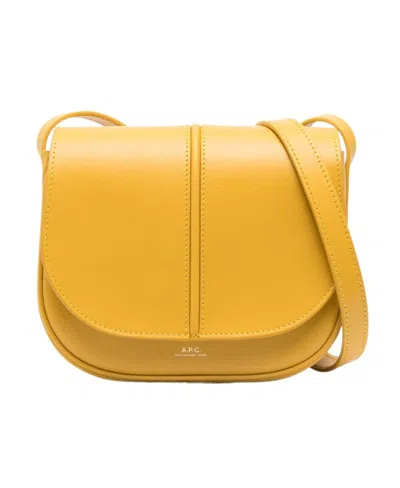 Apc Betty Logo-lettering Shoulder Bag In Yellow