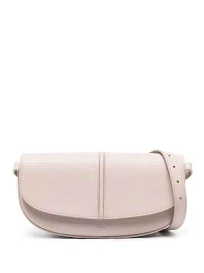 APC BETTY SHOULDER BAG WOMEN GREY IN LEATHER