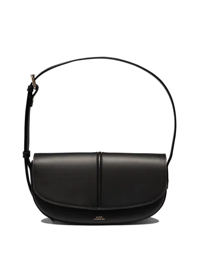 Apc Luxurious Black Leather Shoulder Bag For Fashionable Women