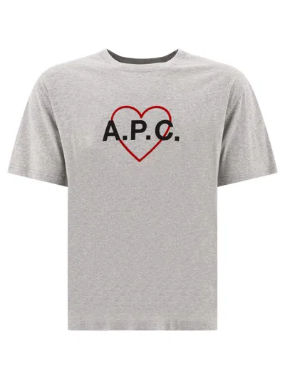 Apc Billy Heart T-shirt In Grey