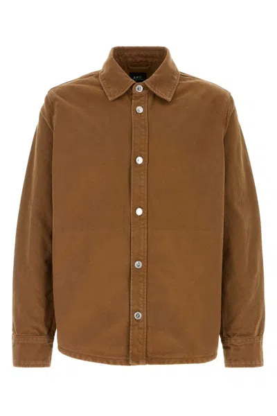 Apc Biscuit Denim Jacket In Brown