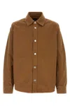 A.p.c. Button-up Long-sleeved Jacket In Orange