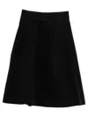 Apc A.p.c. Deborah Organic Cotton Flared Skirt Clothing In Black
