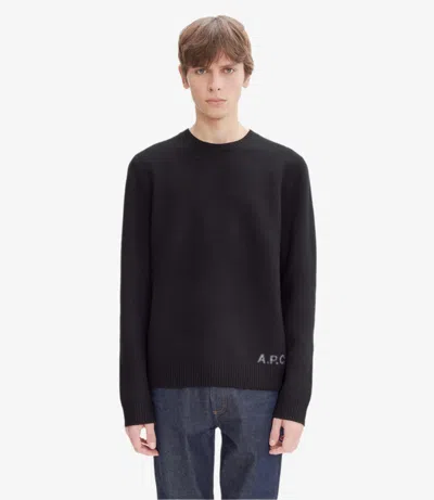 Apc Black Edward Sweater In Lzz Black