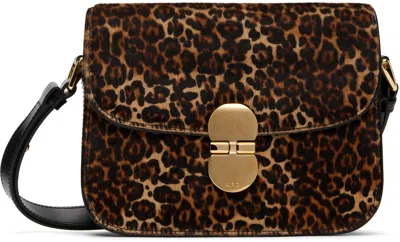 Apc Black & Brown Grace Small Bag In Lzz Black