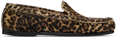 Apc Black & Tan Swan Loafers In Lzz Black