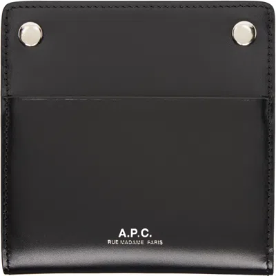 Apc Black André Bifold Card Holder In Tcy Hazelnut/black