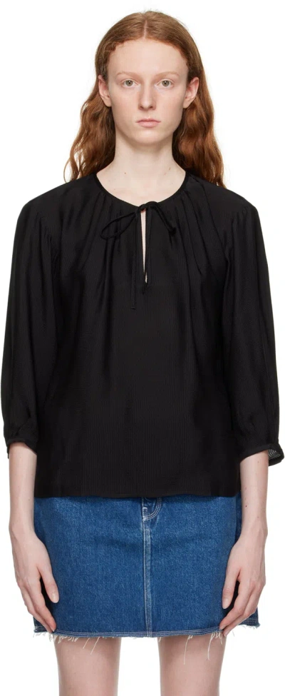Apc Black Anouk Blouse In Lzz Black