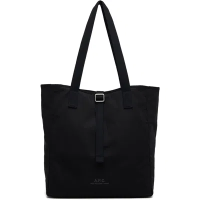A.p.c. Canvas Cabas Archive Rectangular Shopping Bag In Blue