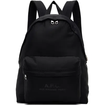 A.p.c. Black Backstage Small Backpack In Lzz Black
